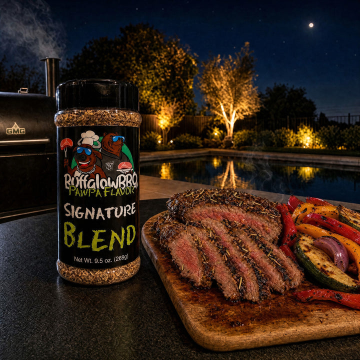 One bottle of BuffalowBBQ Signature Blend all-purpose BBQ rub and seasoning, square hero photo