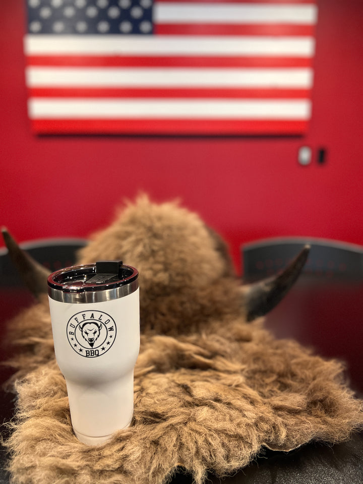 BuffalowBBQ - Combo Package - Rub, Tumbler, Sticker - White